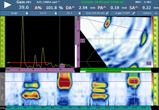 Фото с данными УЗ-контроля
